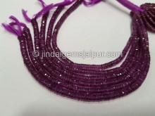 Purple Rhodolite Garnet Faceted Tyre Beads